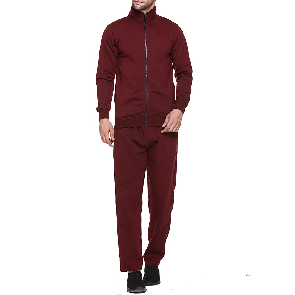 High Quality Custom Winter Tracksuits for Men Wholesale Fitness Sports Team Wear Tracksuit Plain Blank Solid Pattern Tracksuit