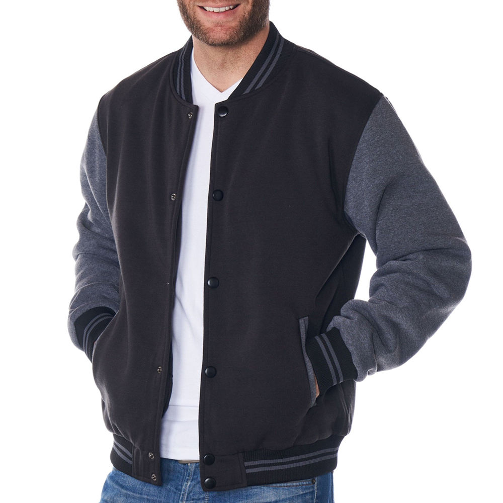 Men's Top Selling Formal Baseball Varsity Jacket with Stand Collar Custom Embroidery Logo Winter Long Sleeves Men Varsity Jacket