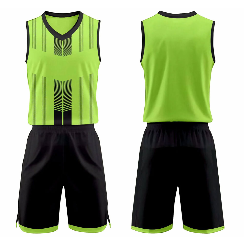 New Arrival Sublimation Basketball Uniform Breathable Fabric Sublimated Sportwear Jersey Sleeveless Style Basketball Uniform Set