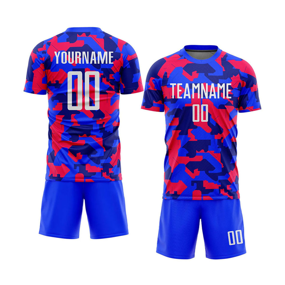 Breathable Team Soccer Uniform Set Quick Dry Custom Sportswear Football Jersey Sublimation Printing Design Soccer Uniform Sets