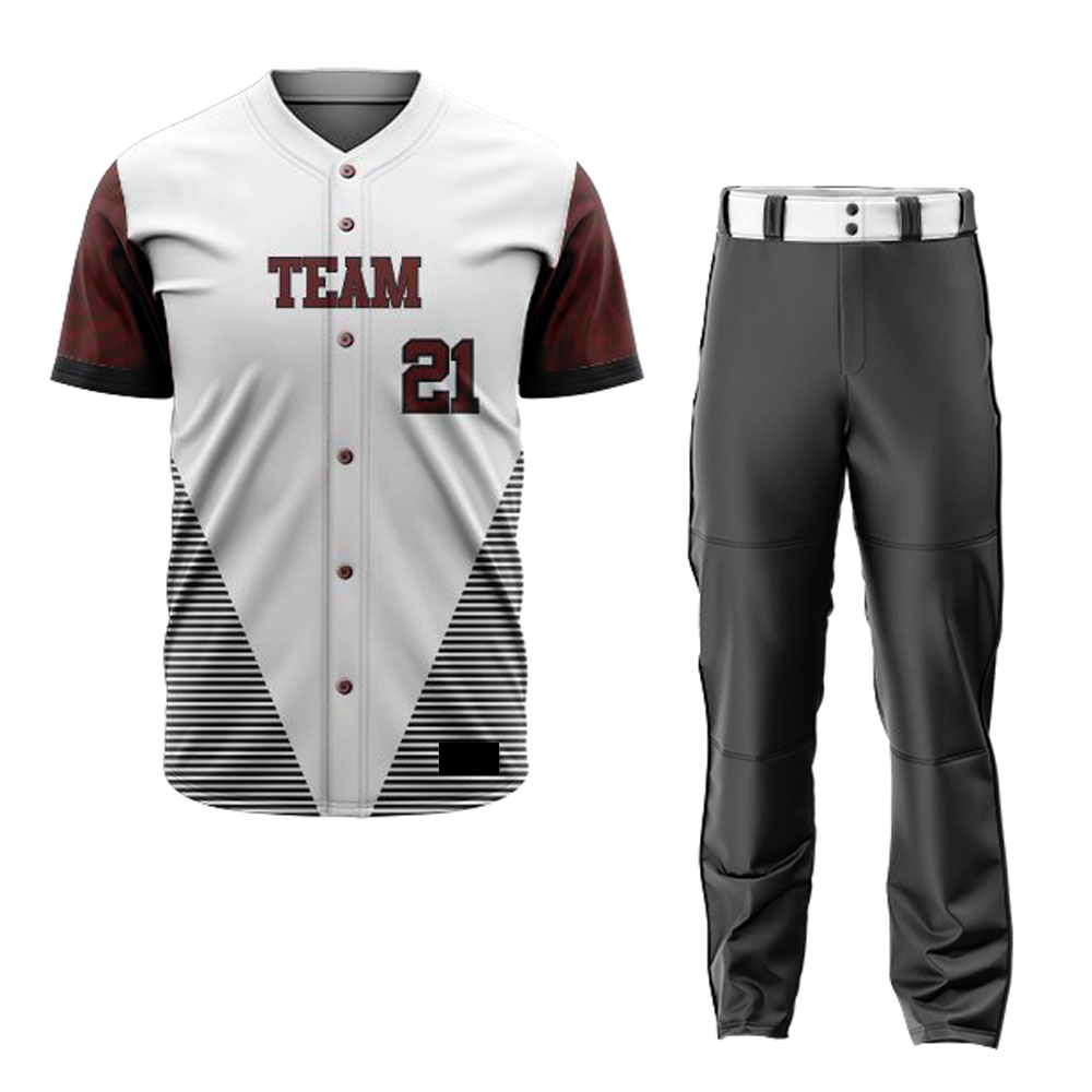 Latest designs Men Baseball Uniform Reasonable Rate Anti Wrinkle breathable comfortable Men Baseball Uniform With Latest Fabric