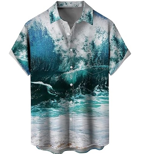 Custom Made Men Hawaiian T Shirt Stitched Personalized Casual Wear Anti Wrinkle Breathable Comfortable men's shirts For Adults