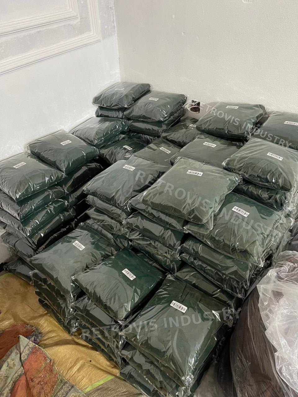 Pressed garments ready for packing